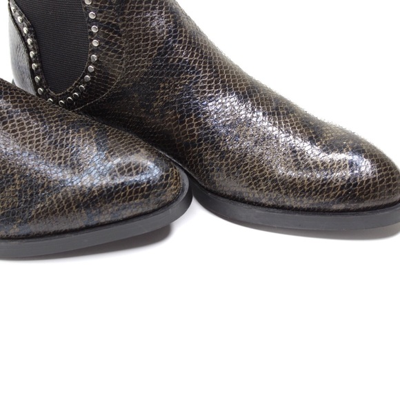 Zara Snake Pattern Studded Ankle Boots 6 36 NWT - Picture 4 of 9